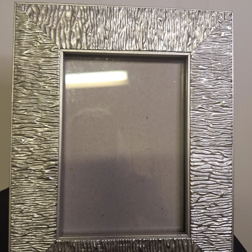 Silver Textured Photo Frame 8